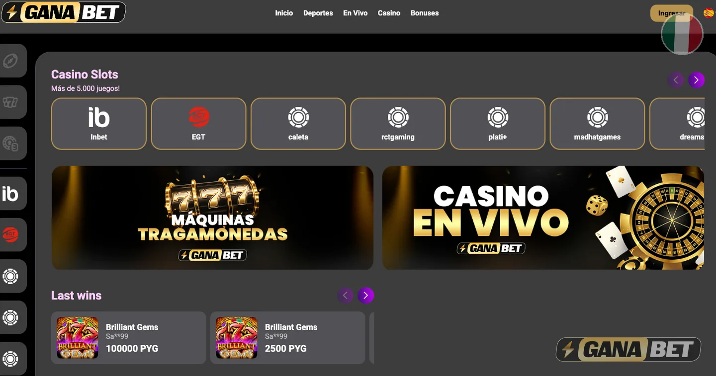 Ganabet casino for MX